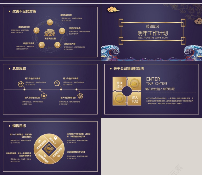 中国风大气猪年PPT模板第4张