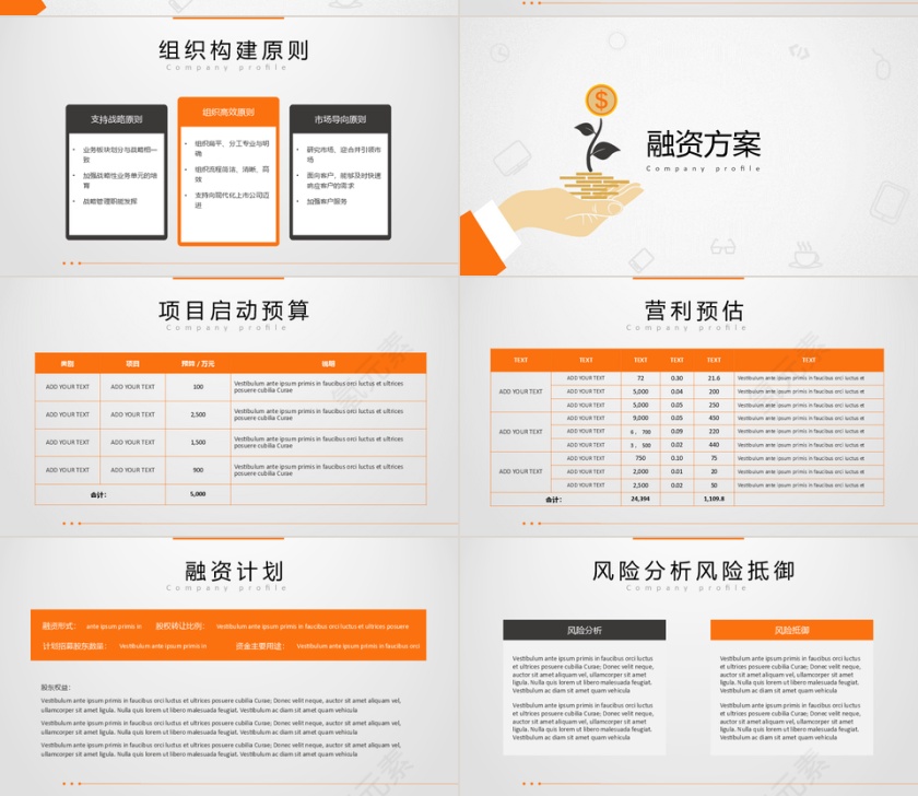 大气商务商业计划书PPT模板第4张