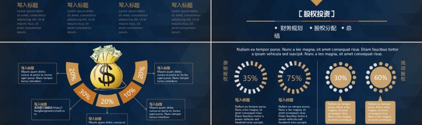 黑色大气高端商业计划书PPT模板第3张