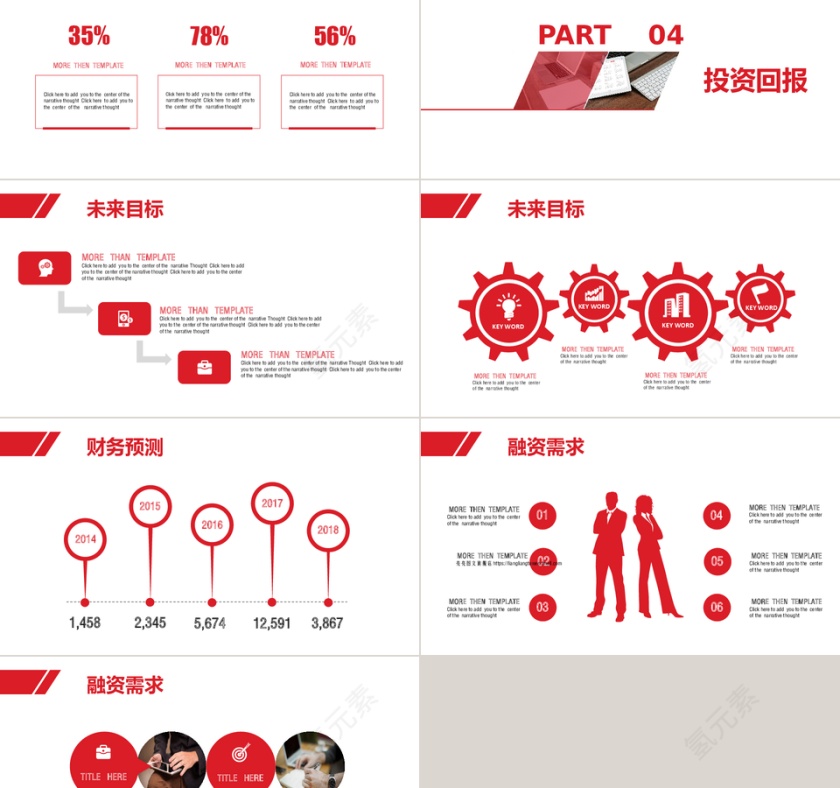 大气商务商业计划书PPT模板第5张