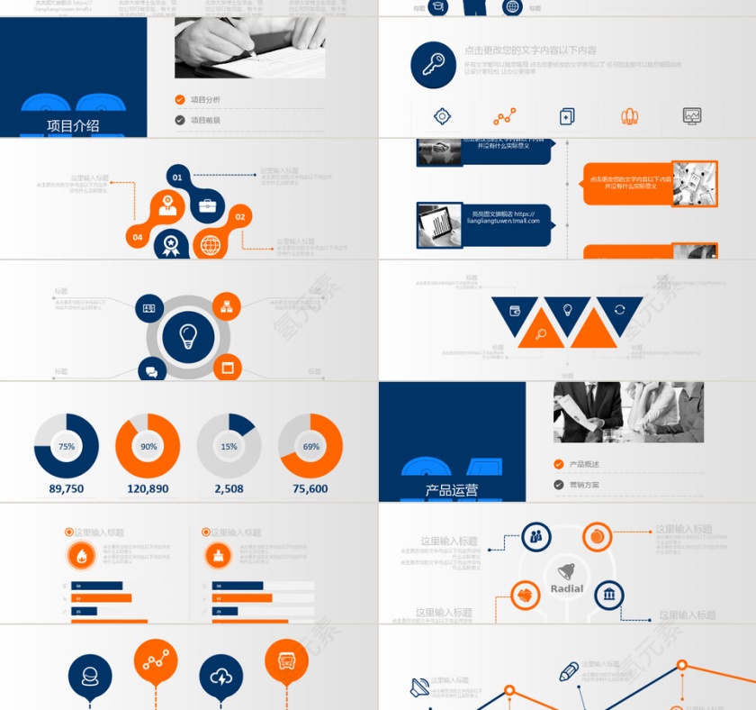 大气商务商业计划书PPT模板第2张