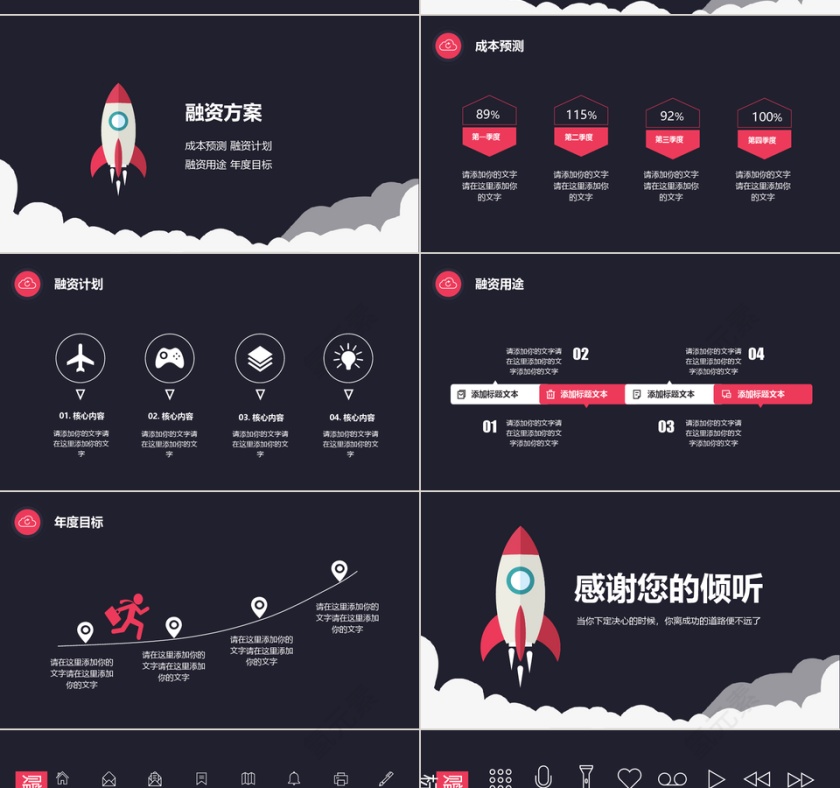 大气商务商业计划书PPT模板第4张