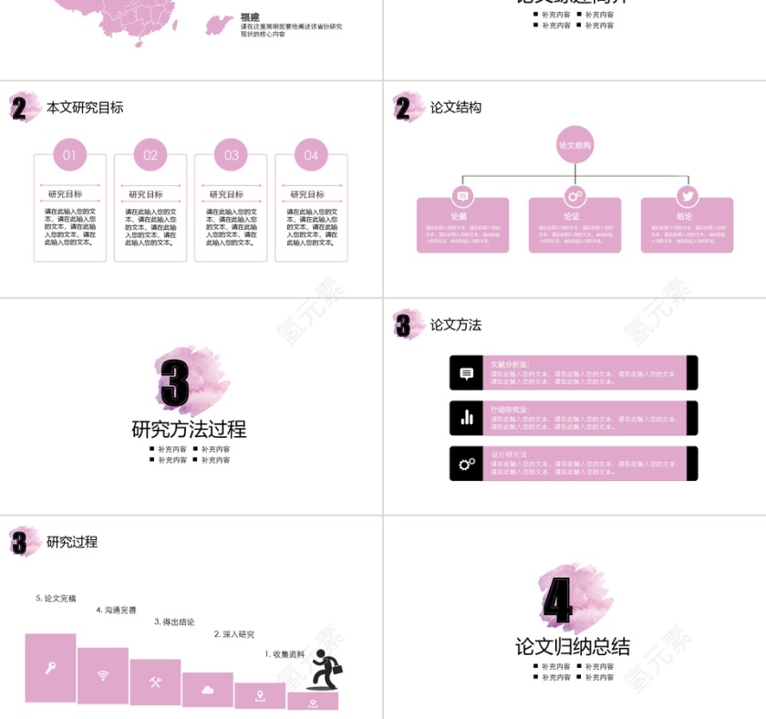 小清新毕业了论文答辩PPT模板第3张