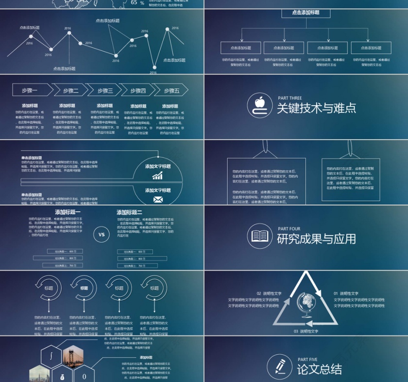 大气毕业论文答辩PPT模板第2张