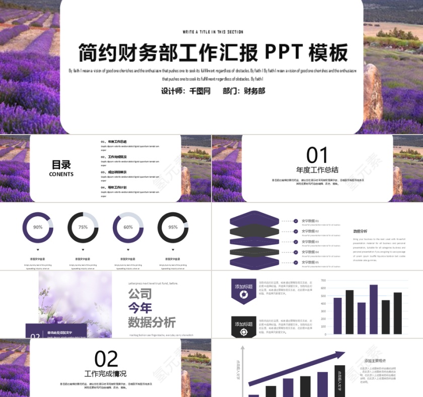 则简约财务部工作总结汇报PPT模板第1张