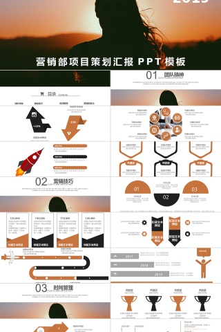 简约商务项目营销策划汇报PPT模板