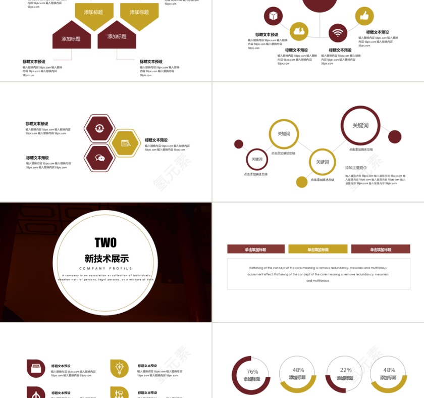 复古风简约工作汇报PPT模板第2张