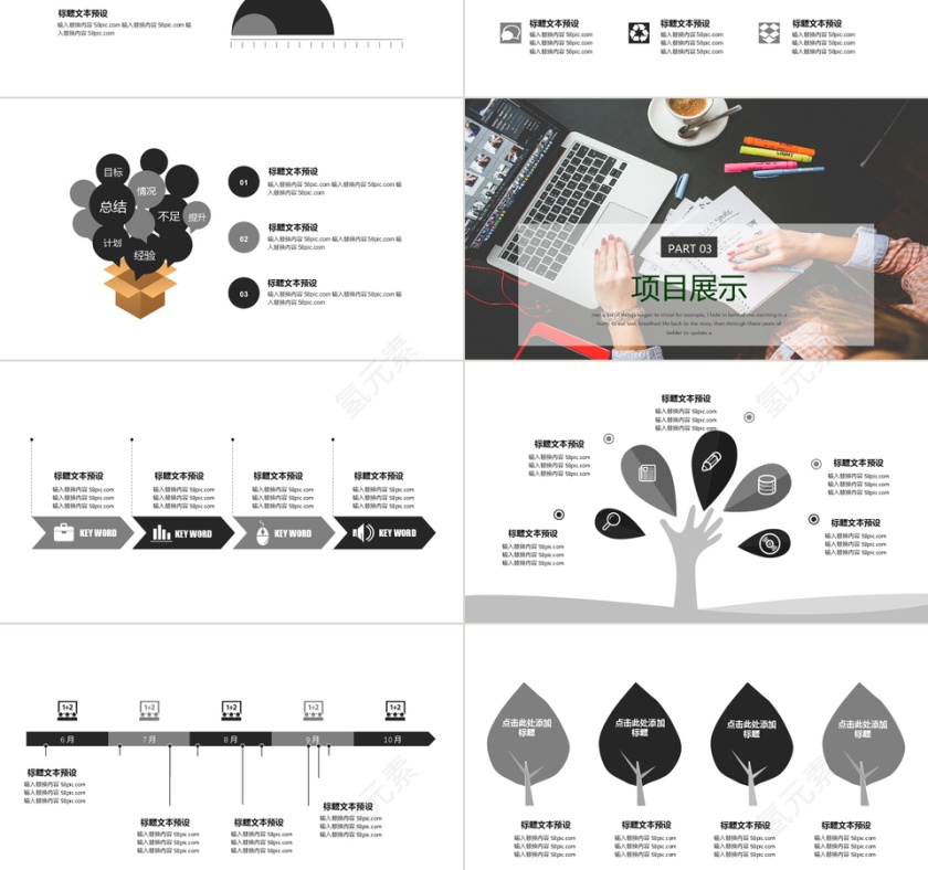 商务风工作汇报PPT模板第3张
