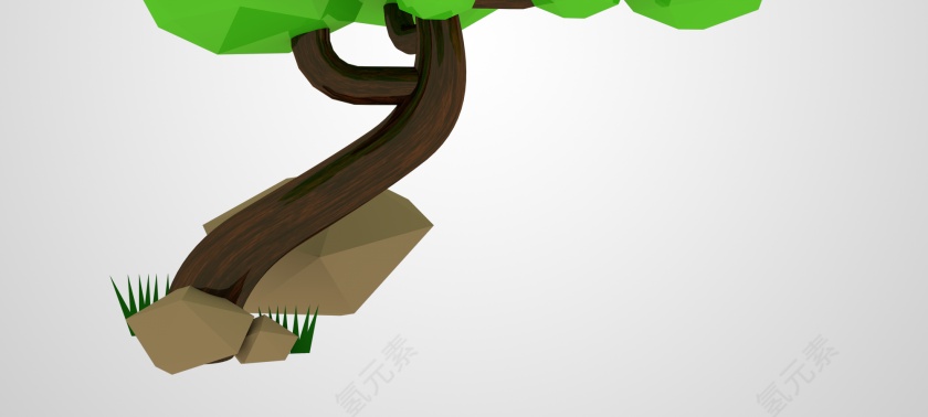 3D树植物卡通商务元素素材办公PPT创意第2张