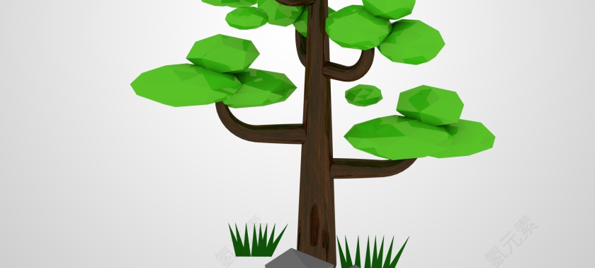3D树植物卡通商务元素素材办公PPT创意第2张