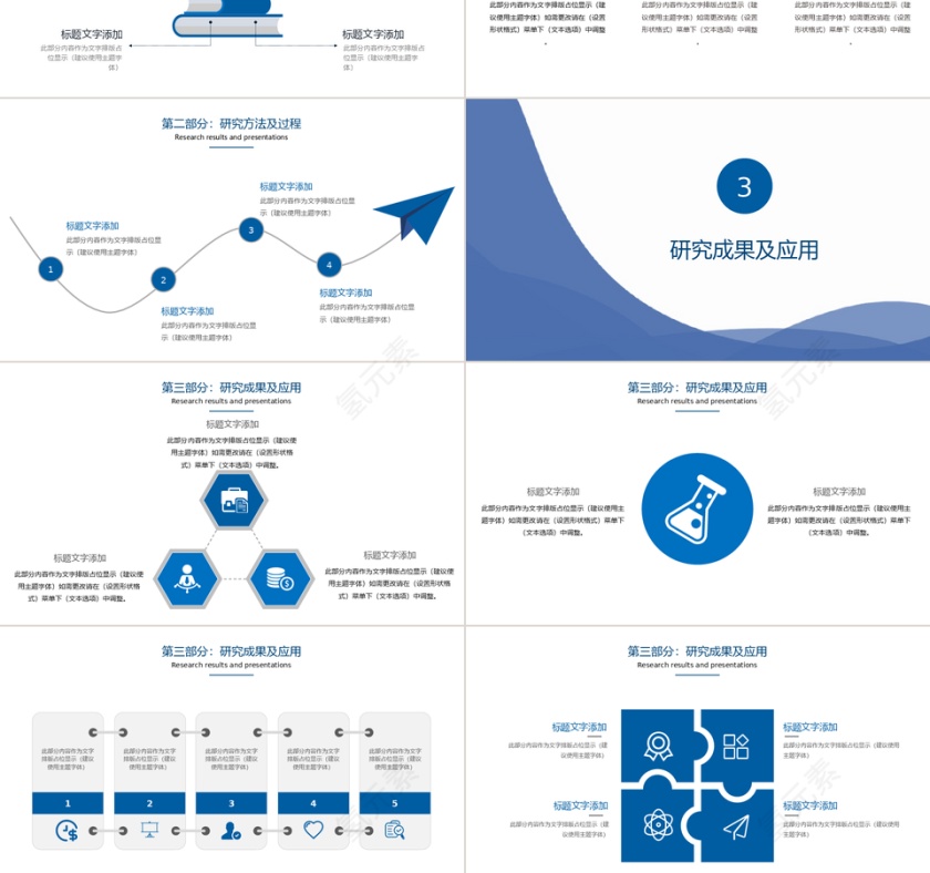 2019蓝色极简毕业开题答辩PPT模板第3张