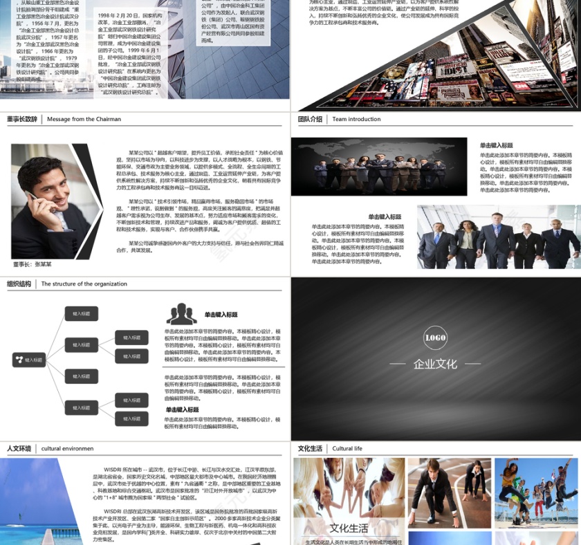 简约商务风多图表公司宣传产品介绍企业文化商务通用PPT模板第2张