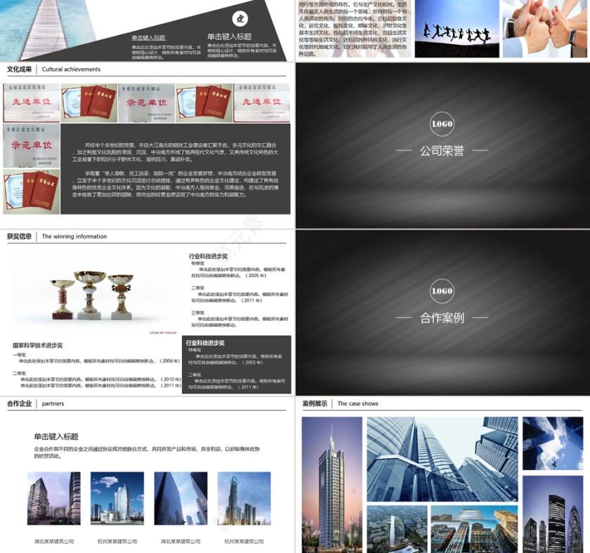 简约商务风多图表公司宣传产品介绍企业文化商务通用PPT模板第3张