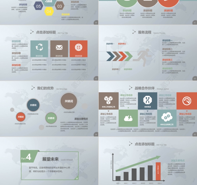 简约风格企业宣传产品介绍工作汇报商务通用PPT模板第6张
