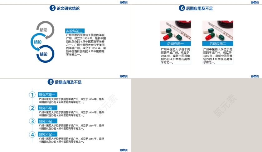 简约医药类论文答辩PPT模板第4张