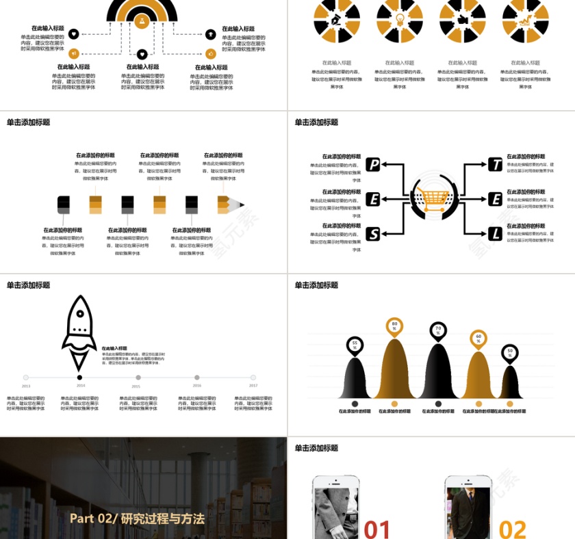 黄色毕业答辩通用PPT模板第2张