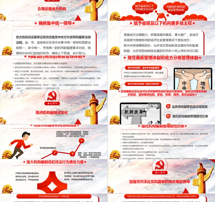 红色大气政府报告党员学习PPT模板第5张