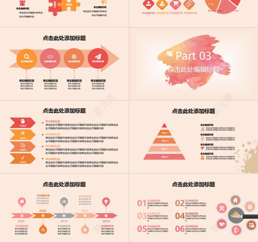 粉色韩范简约风论文答辩多图表免费PPT模板第3张