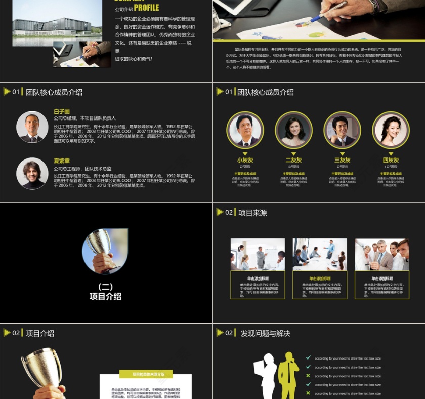 商业创业融资计划书ppt模板.第2张