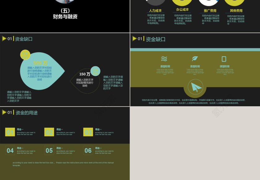 商业创业融资计划书ppt模板.第6张