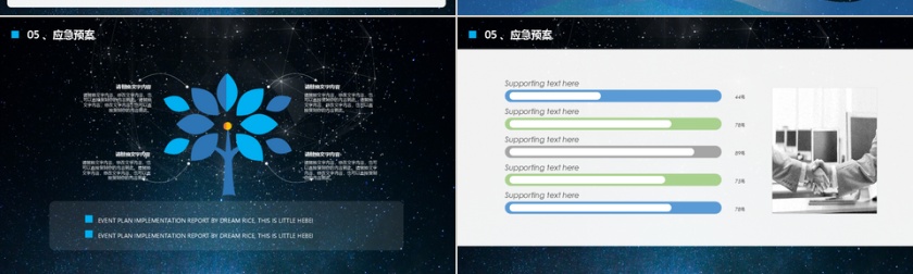 黑蓝色星空商务活动策划PPT模板第4张