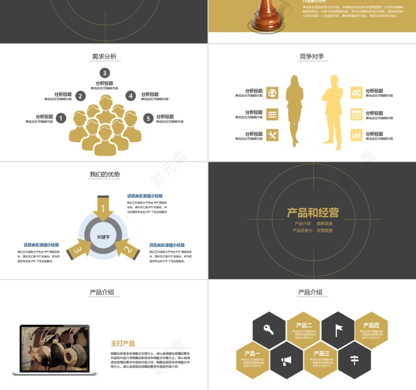 商务风商业创业计划书PPT模板第3张