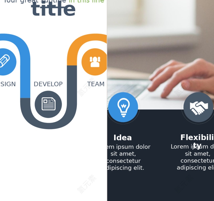 蓝白色简约企业文化介绍PPT模板第12张