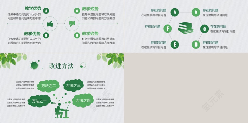 绿色花卉校园开学PPT模板第5张