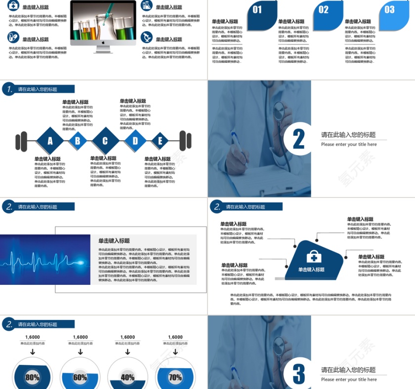医疗行业通用PPT模板第2张
