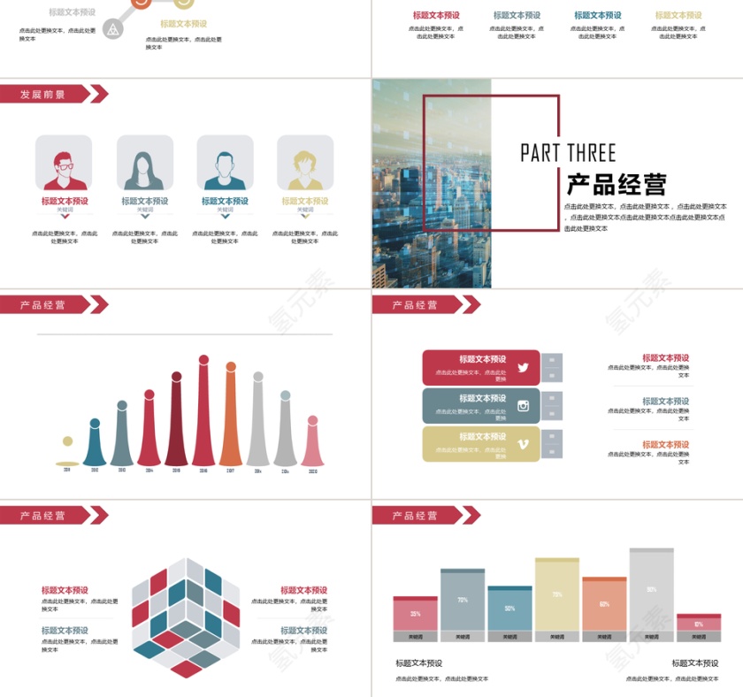 金融类商务工作汇报ppt模板第3张