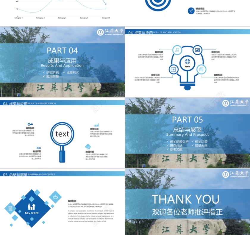 2019江苏大学毕业答辩模板第3张