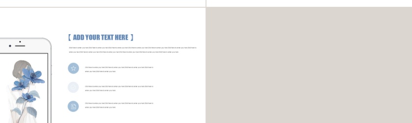 2019蓝色小清新花朵商务汇报通用模板第4张