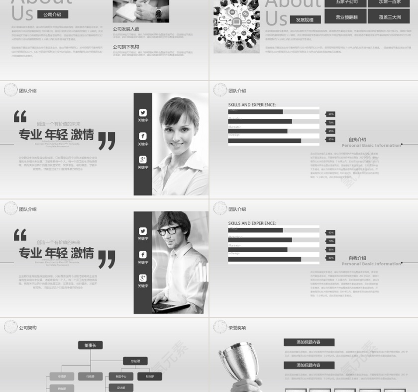 简约大气风公司企业介绍PPT模板第2张