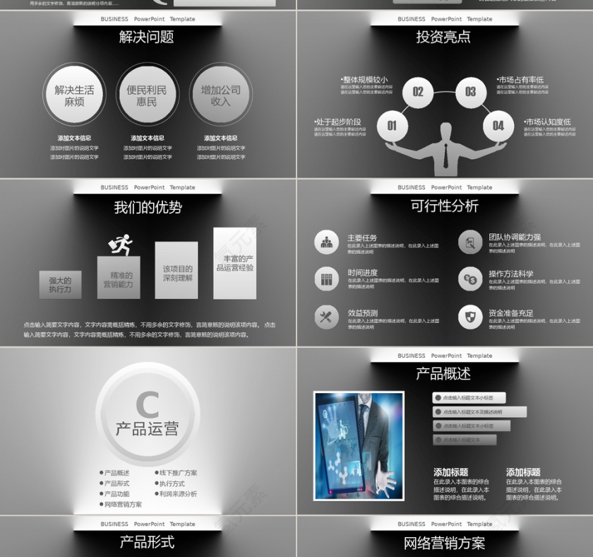商务风大气质感商业融资创业计划书PPT模板第4张