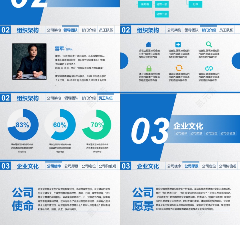 蓝色质感微立体新员工入职培训课件PPT模板第3张