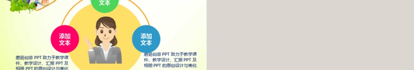 卡通向日葵儿童教育PPT模板设计第4张