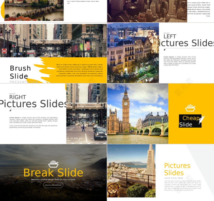 欧美风简约企业宣传公司介绍画册PPT模板第3张