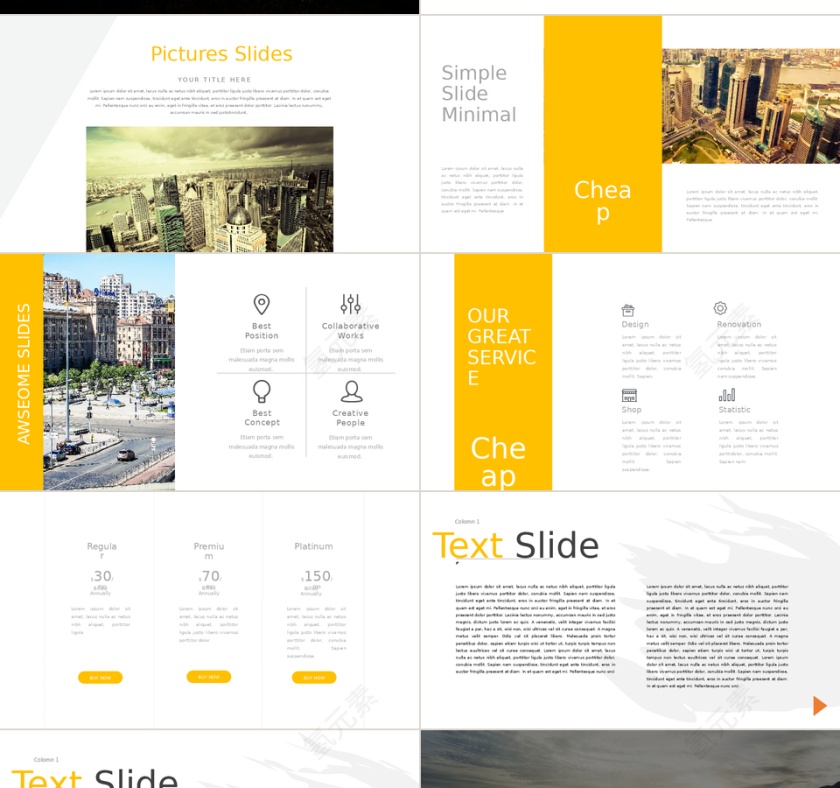 欧美风简约企业宣传公司介绍画册PPT模板第4张