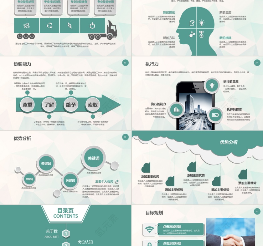 微粒体竞聘报告PPT模板第5张