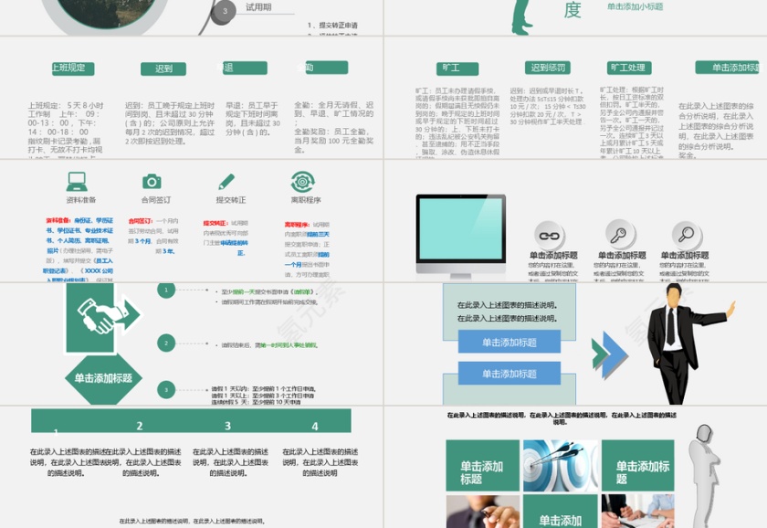 绿色大气新员工入职培训PPT模板第3张