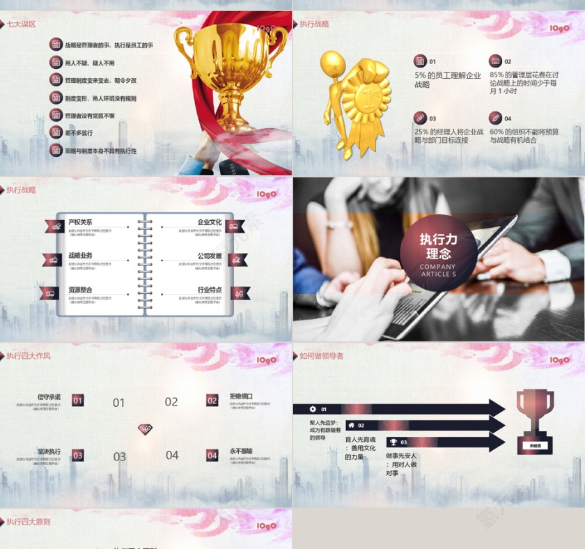 商务团队建设企业管理培训PPT模板第4张