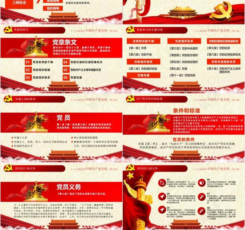 党章全方位解读学习中国共产党章程PPT第6张