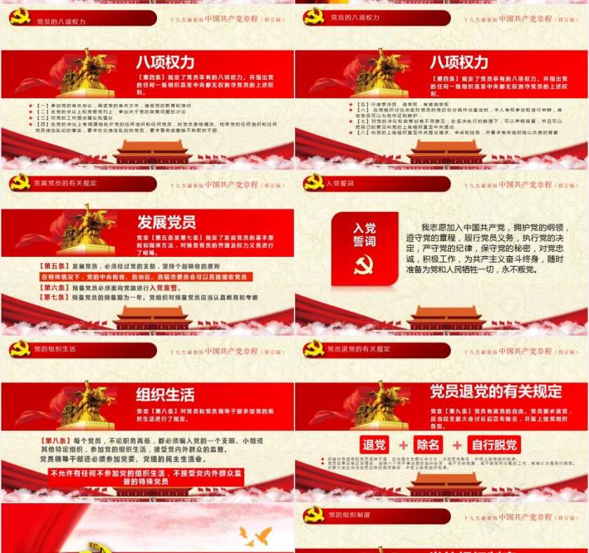 党章全方位解读学习中国共产党章程PPT第7张