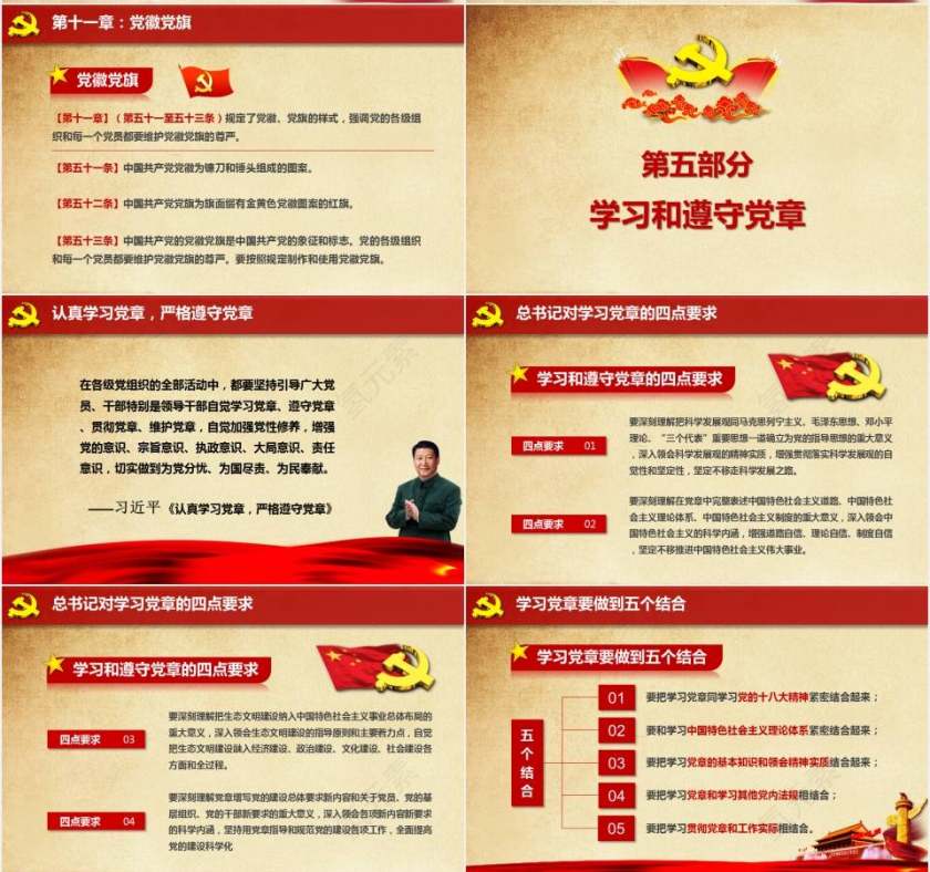 最新编制党章党规学习解读精讲课件PPT模板第11张