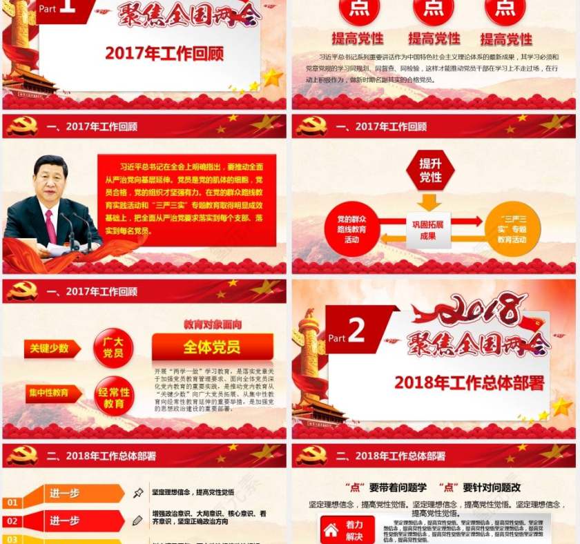 2018两会精神学习党课课件第2张