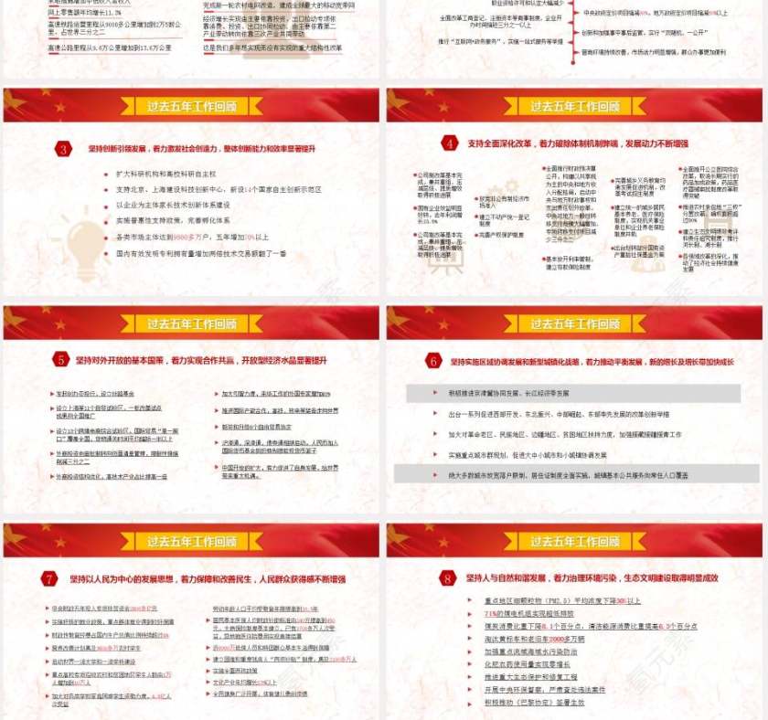 2018两会政府工作汇报党政ppt模板第3张