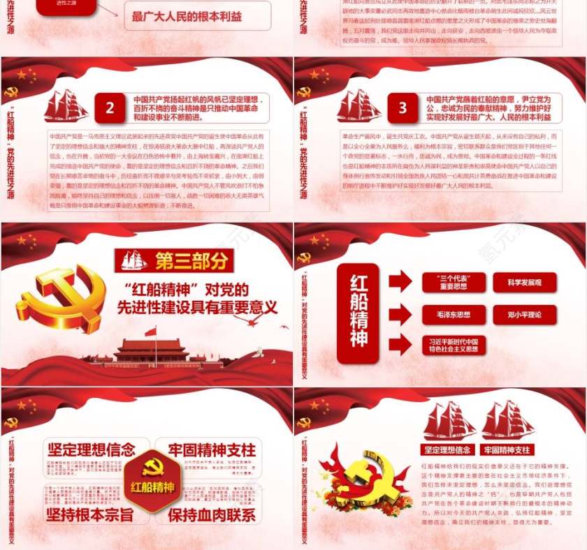 弘扬红船精神党员教育PPT第3张