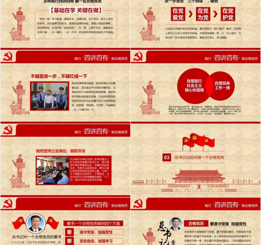四讲四有党员学习方案PPT模板第5张