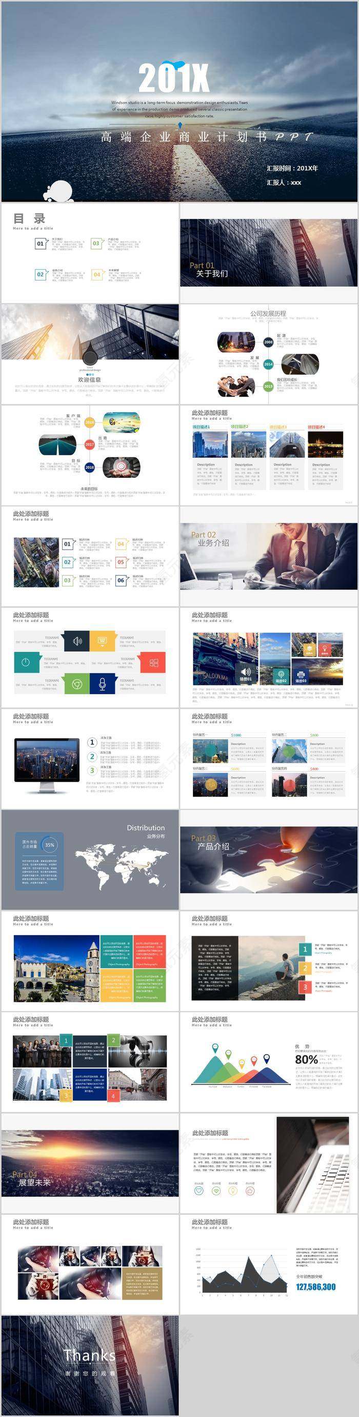 完整框架高端企业商业计划书PPT第5张