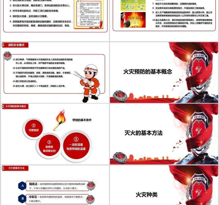 消防安全PPT模板   第2张